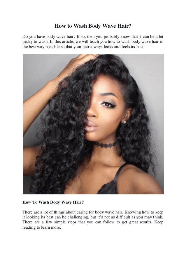 How to Wash Body Wave Hair