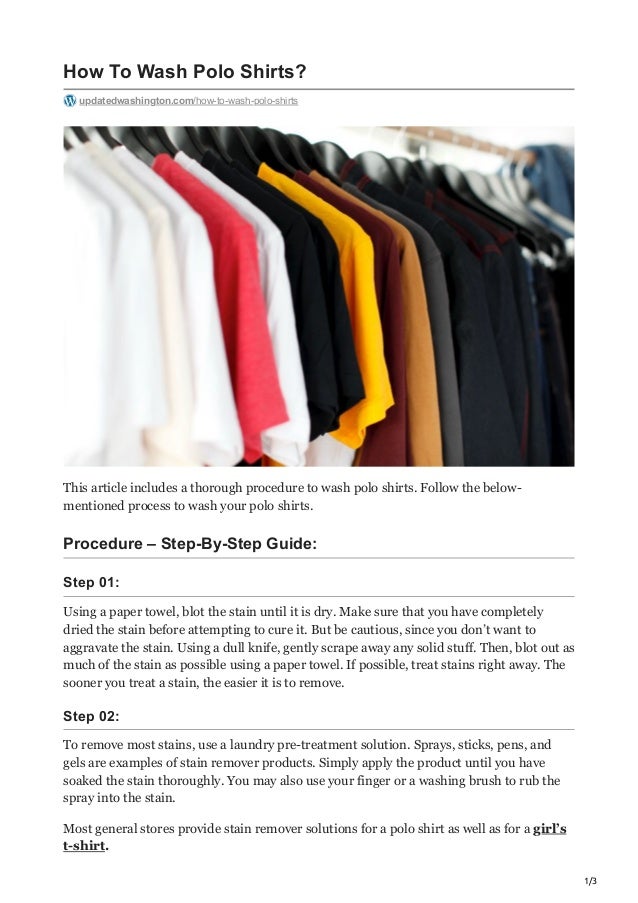 How To Wash Polo