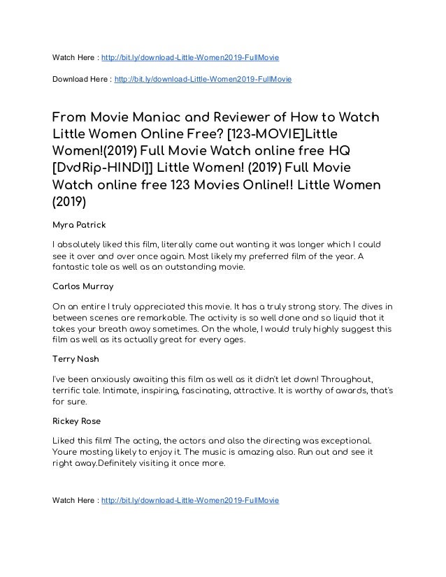 How to watch little women online free