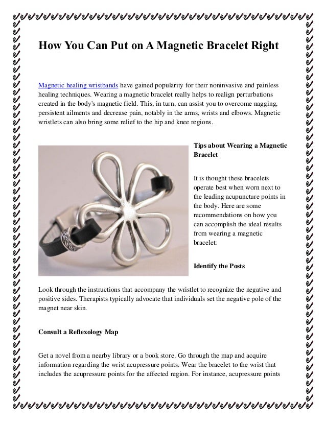 magnetic bracelet which wrist to wear
