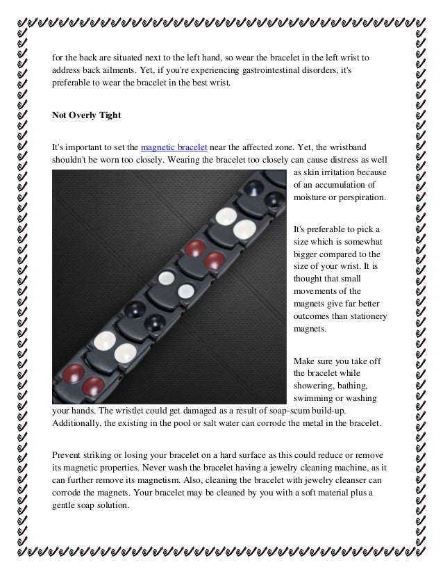 magnetic bracelet which wrist to wear