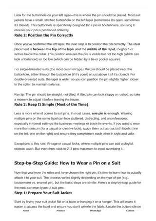 How to Wear a Pin on a Suit: A Complete Guide to Elevate Your Formal ...