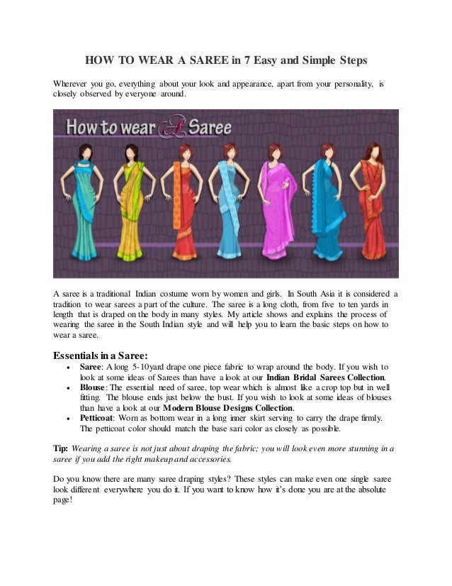 How To Wear A Saree In 7 Easy Steps