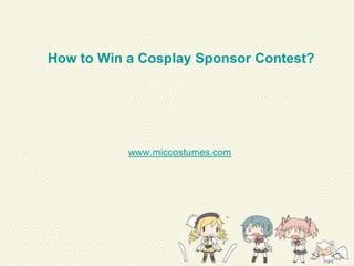 How to win a cosplay contest