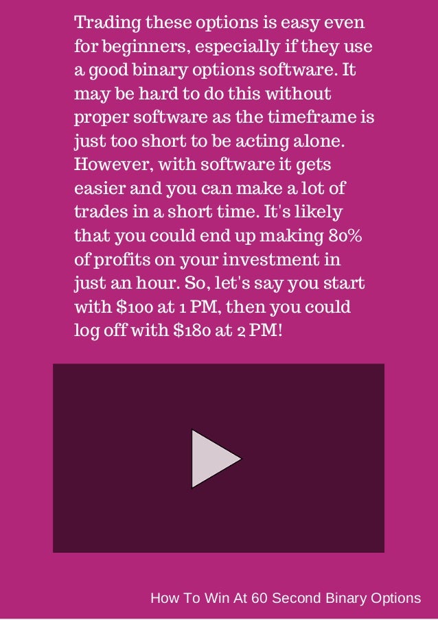 how to predict 60 second binary options