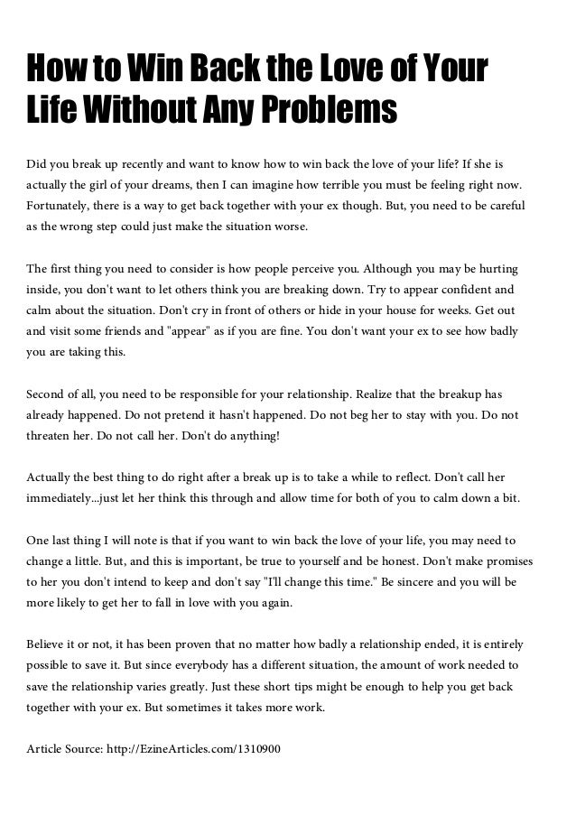 How To Win Back My Ex Tips I Want To Get Back Together With My Ex