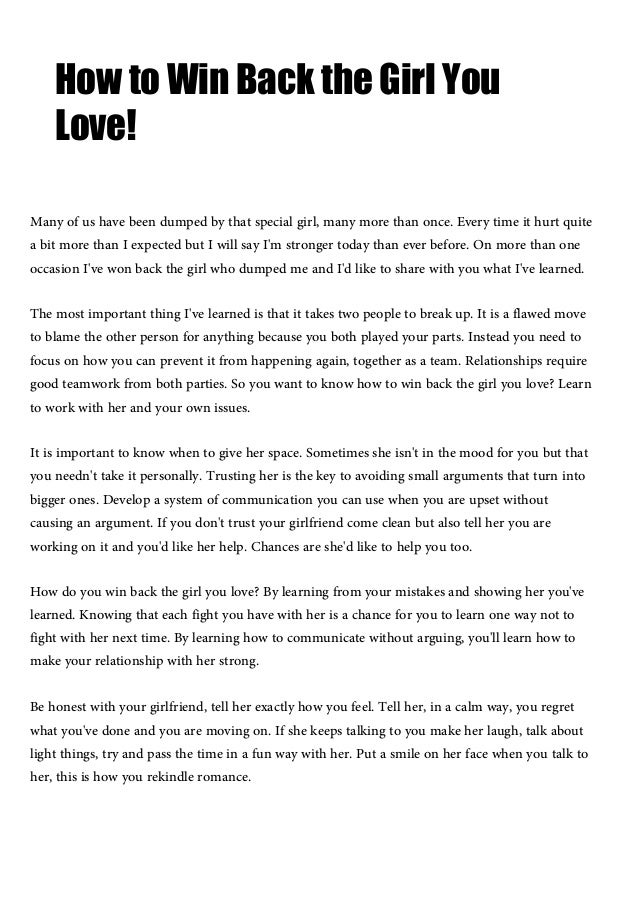 essay for the girl you love