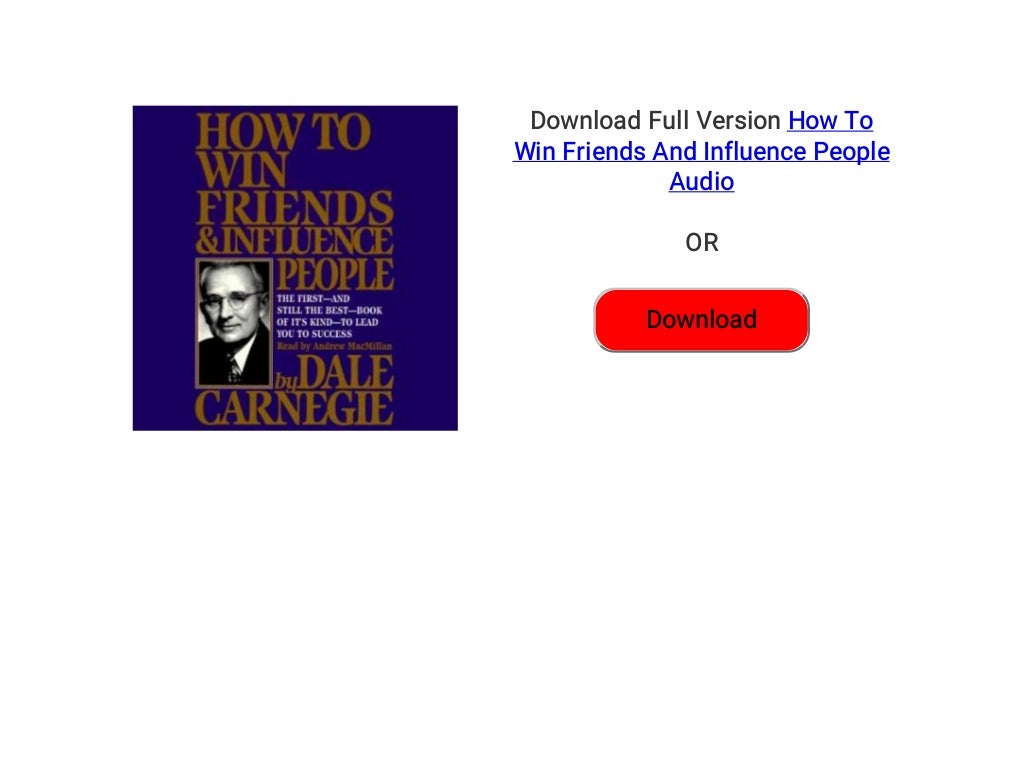 How To Win Friends And Influence People Audiobook free