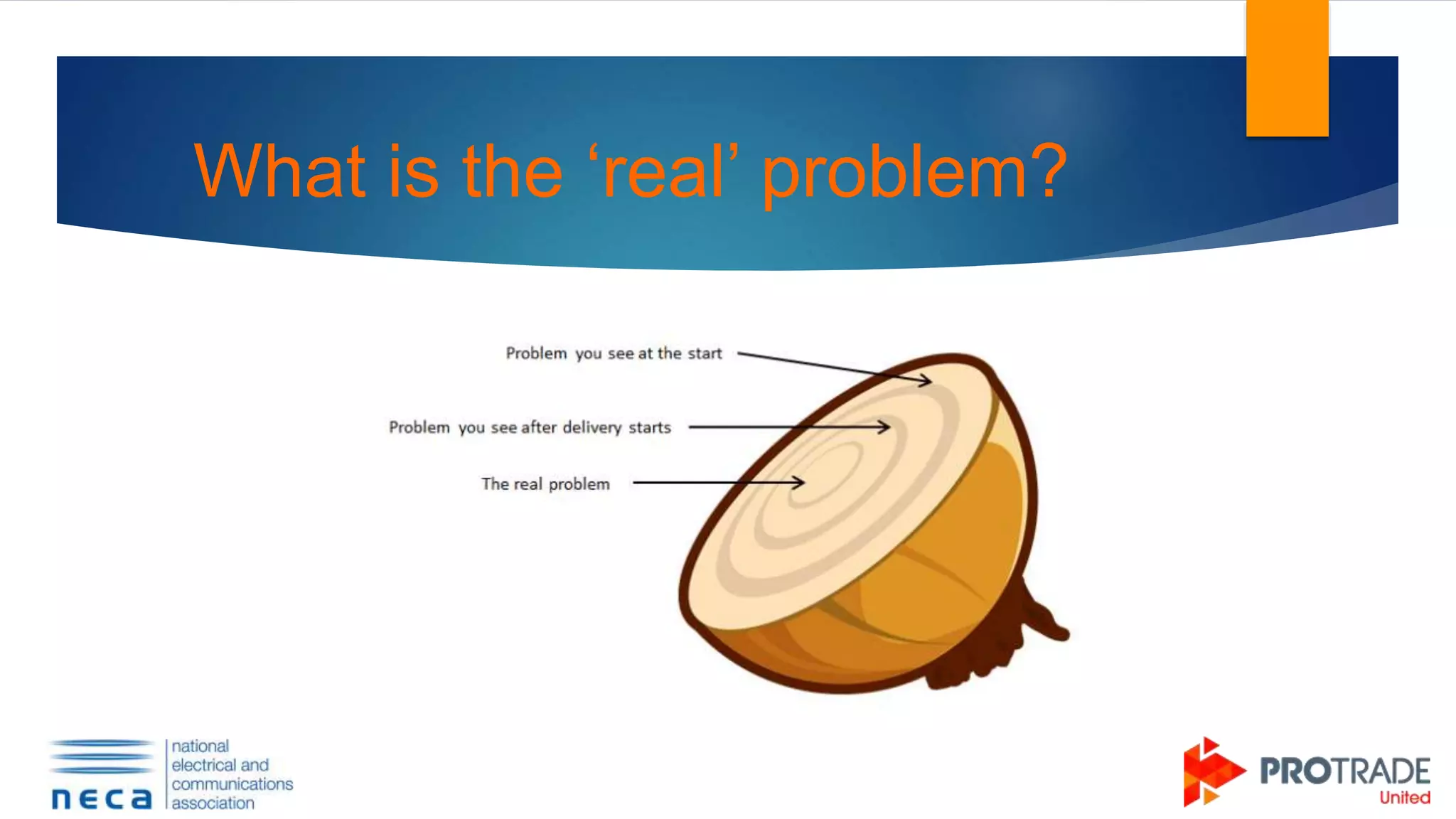 What is the ‘real’ problem?
 