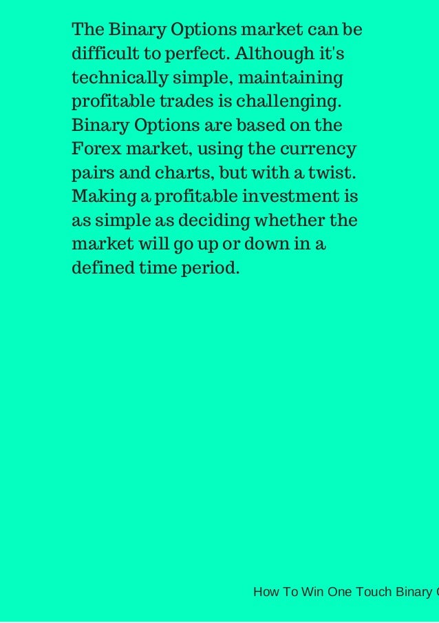 Binary one touch fx option