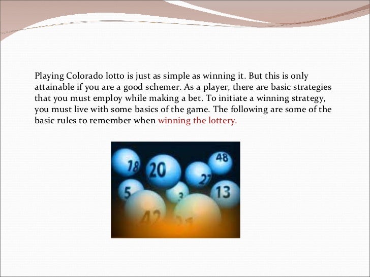 How to win the Colorado lottery