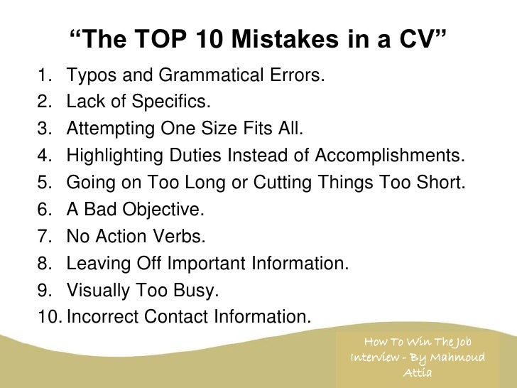 How To Win The Job Interview By Mahmoud Attia