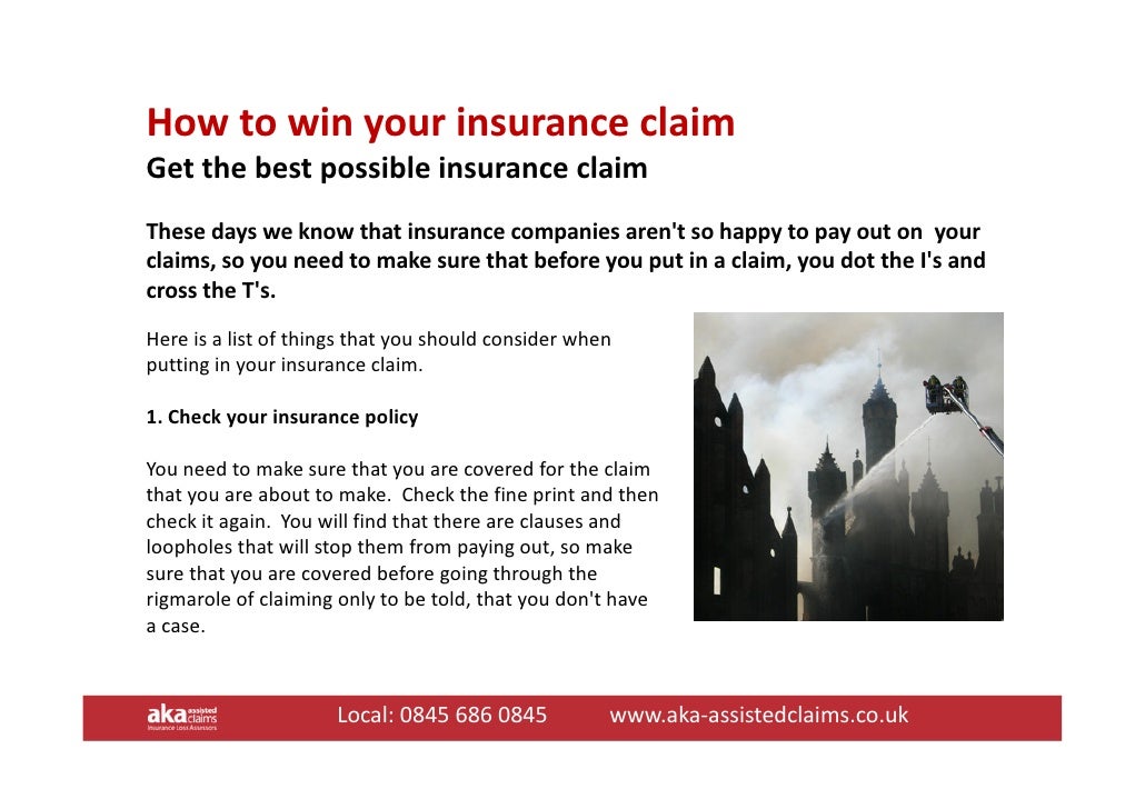 How To Win Your Insurance Claim