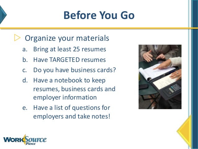 how to work a job fair