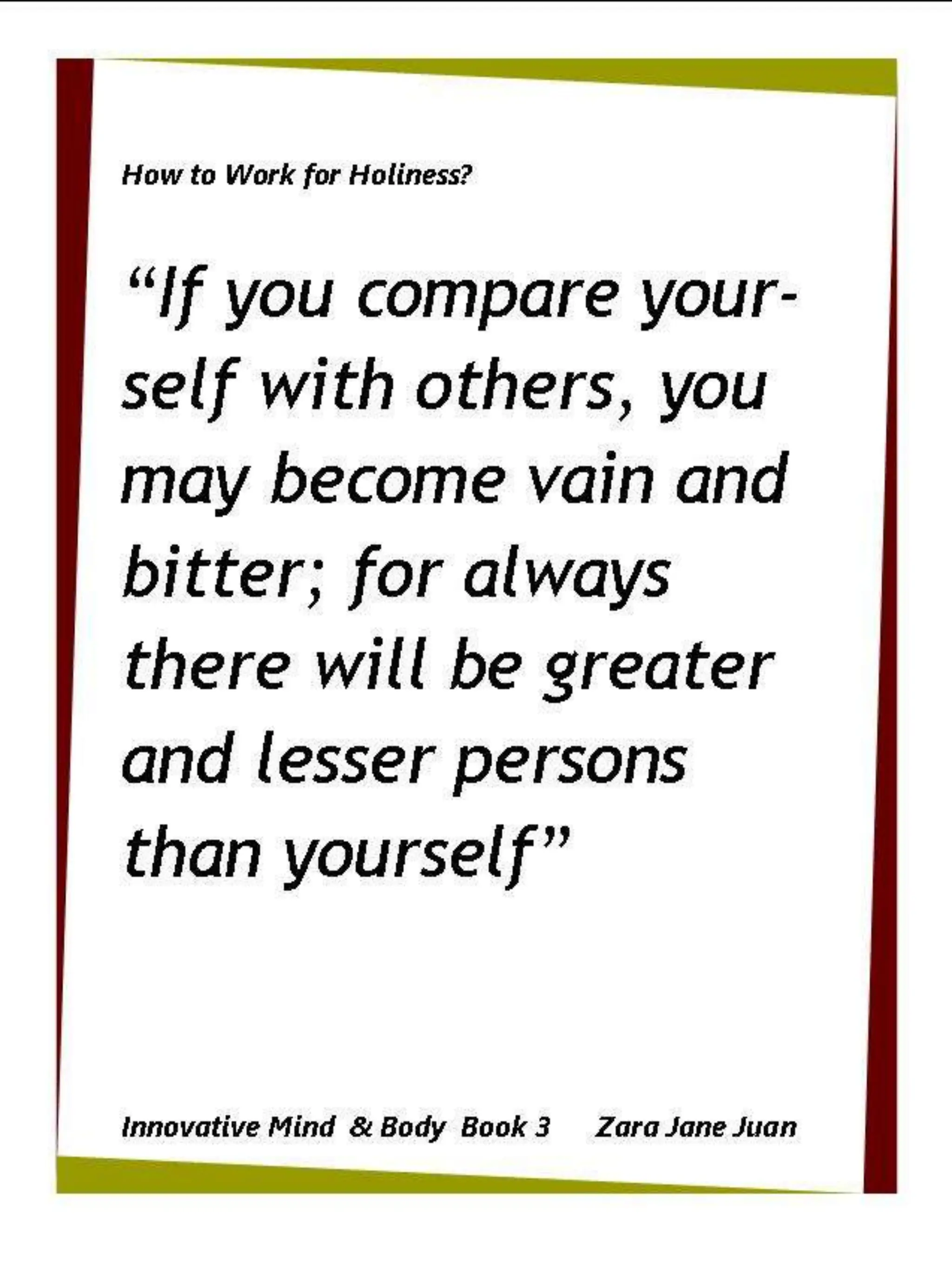 How to Work for Holiness IMB Workshop Spiritual Retreat by Amb Juan