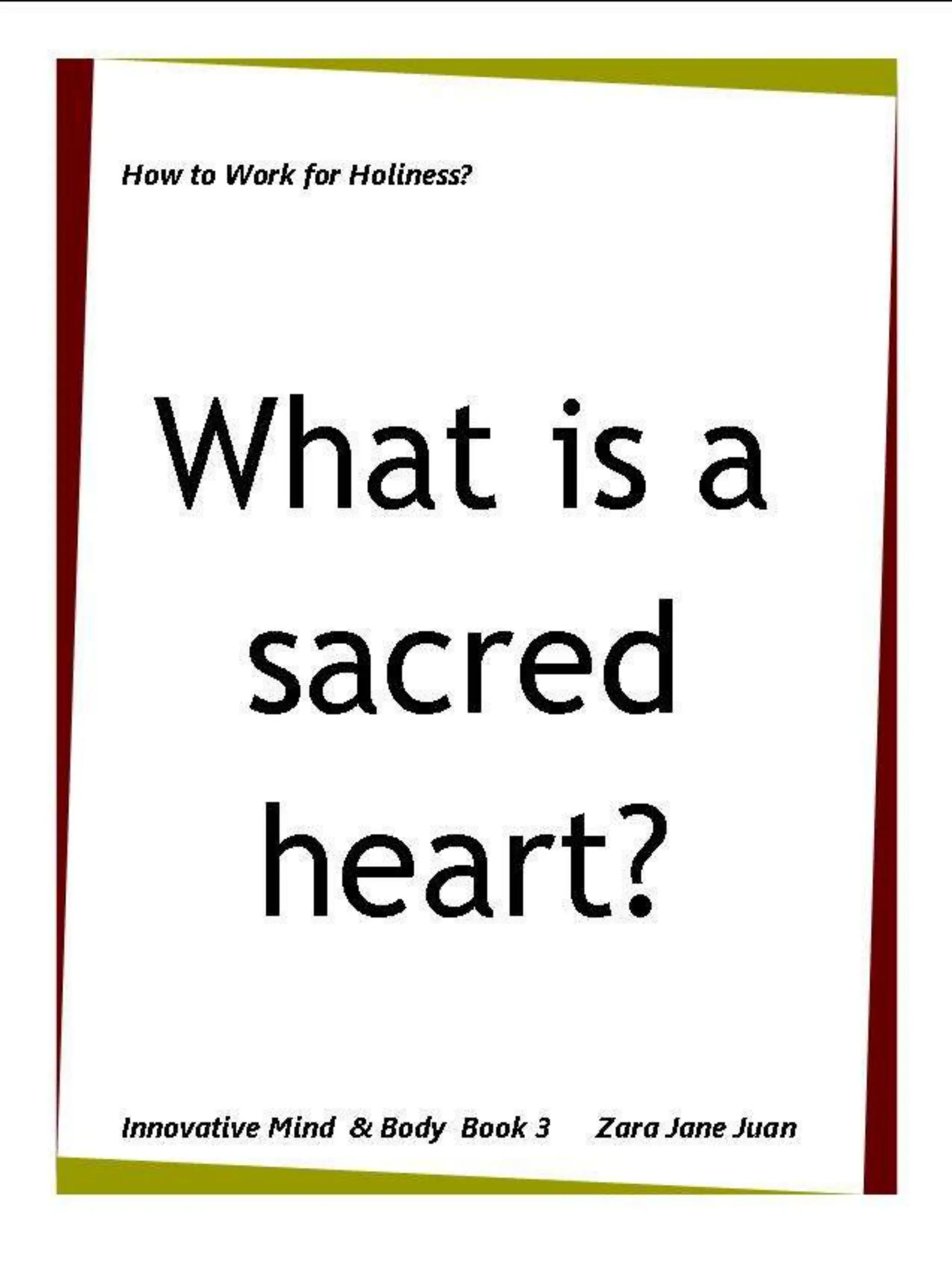 How to Work for Holiness IMB Workshop Spiritual Retreat by Amb Juan