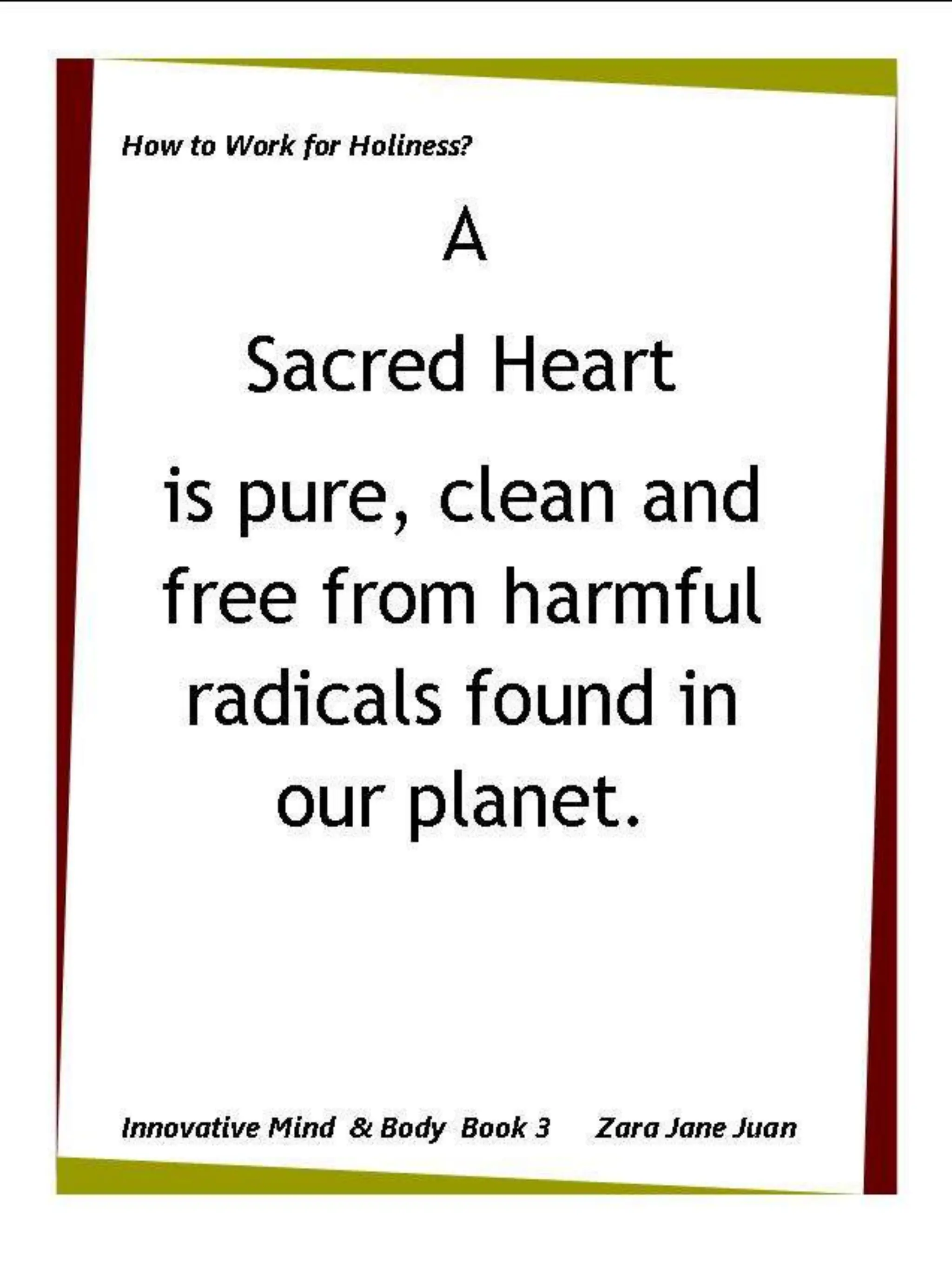 How to Work for Holiness IMB Workshop Spiritual Retreat by Amb Juan