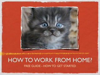 HOW TO WORK FROM HOME?
    FREE GUIDE - HOW TO GET STARTED
 