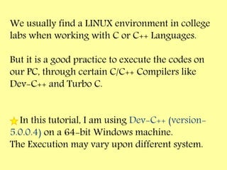 How to Work with Dev-C++ | PDF