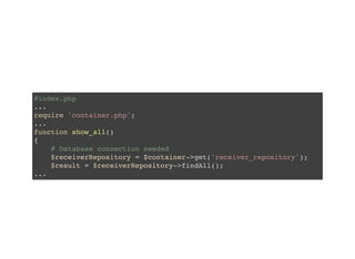 USE CONTAINER AND REPOSITORY
 