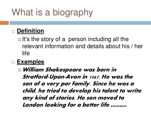 biography meaning definition