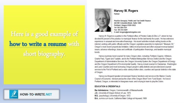 how to write a biography rules and examples proper way to write resume