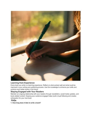 How to Write a Book 10 Steps From Best Seller | PDF