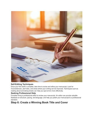How to Write a Book 10 Steps From Best Seller | PDF