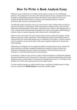 How To Write A Book Analysis Essay.pdf