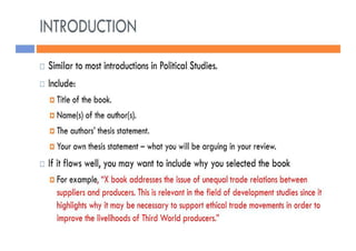How To Write A BOOK REVIEW | PDF