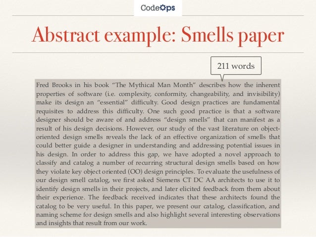 Writing abstracts for research papers