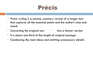 How to write Abstracts and Précis 1.ppt. what is abstract and pecis and ...