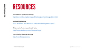 How to write a Business Continuity Plan