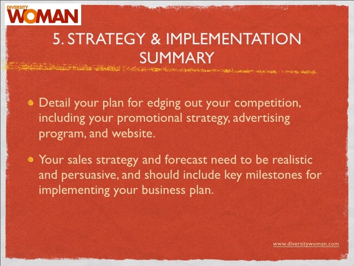 Business plan strategy write