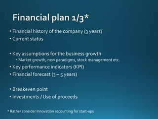 * Rather consider Innovation accounting for start-ups
 