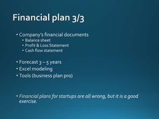 How to write a business plan