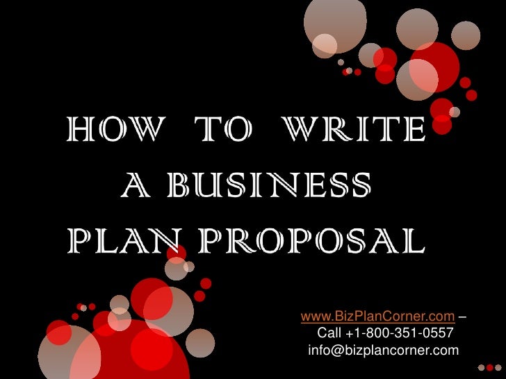 Preparing a business proposal