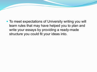University Writing Tips How to write academic writings | PPTX