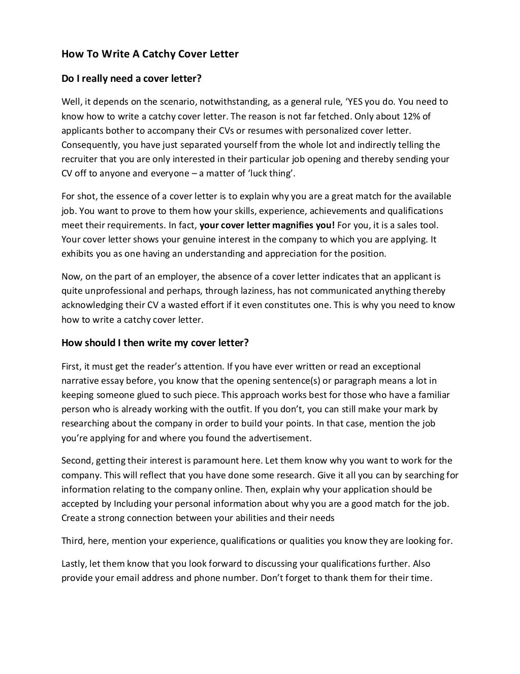 How to start a cover letter image