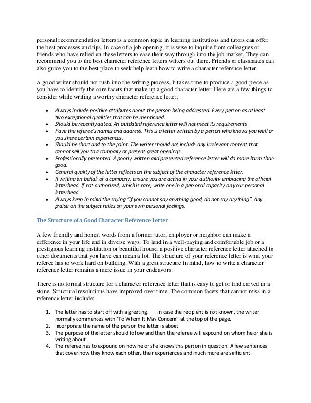 How To Write A Reference Letter Uk