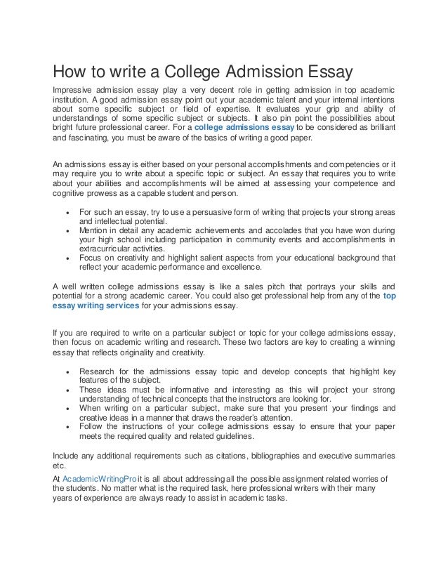 Essay Writing Service College Admission Jobs
