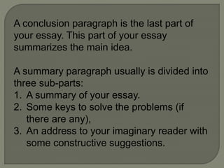 how to write a conclusion paragraph for a college essay