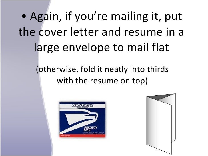 Mailing out resume and cover letter