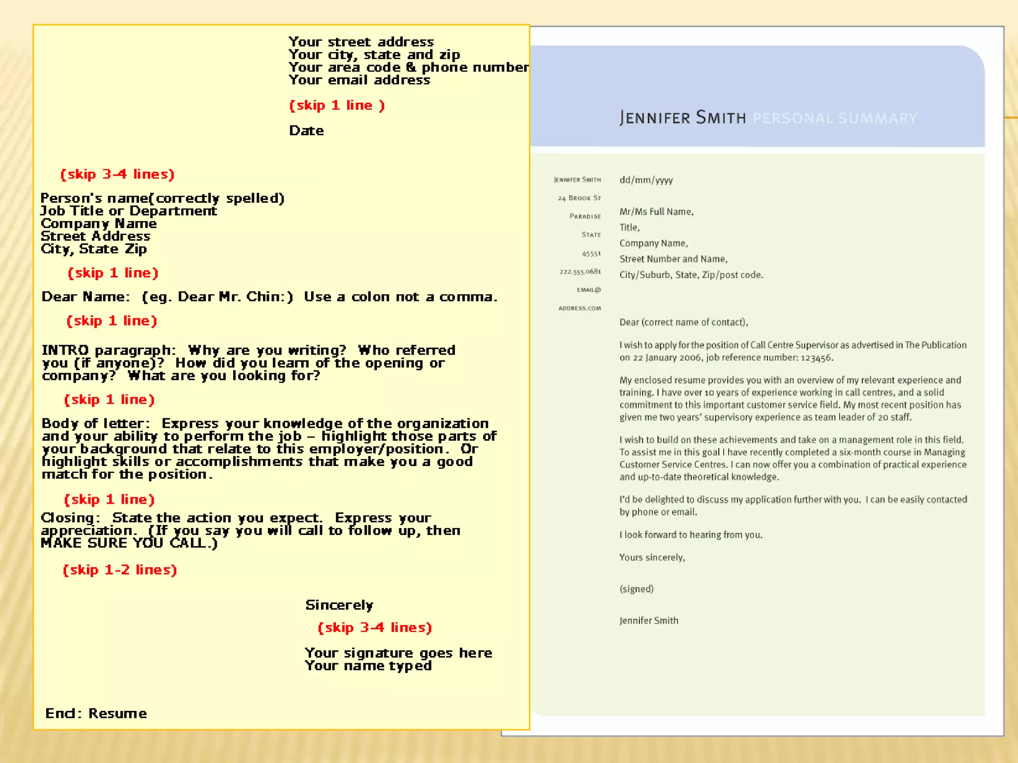 The second paragraph should show why you are good for the job.The third paragraph should point out why you want it.  You should outline your interest  for the skills you are going to learn if you get  the job. The impression left should be that you could make a genuine contribution to the company’s operations, while simultaneously deriving satisfaction from your work.  The last paragraph outlines your availability for an interview, suggesting in this way a concrete follow-up for your application.May I arrange an interview to further discuss  my qualifications? I am available for an interview  at a mutually convenient time. Thank you for your time and consideration. 