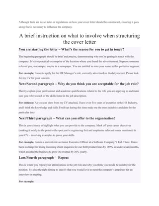 How to write a cover letter complete guide for beginners | PDF