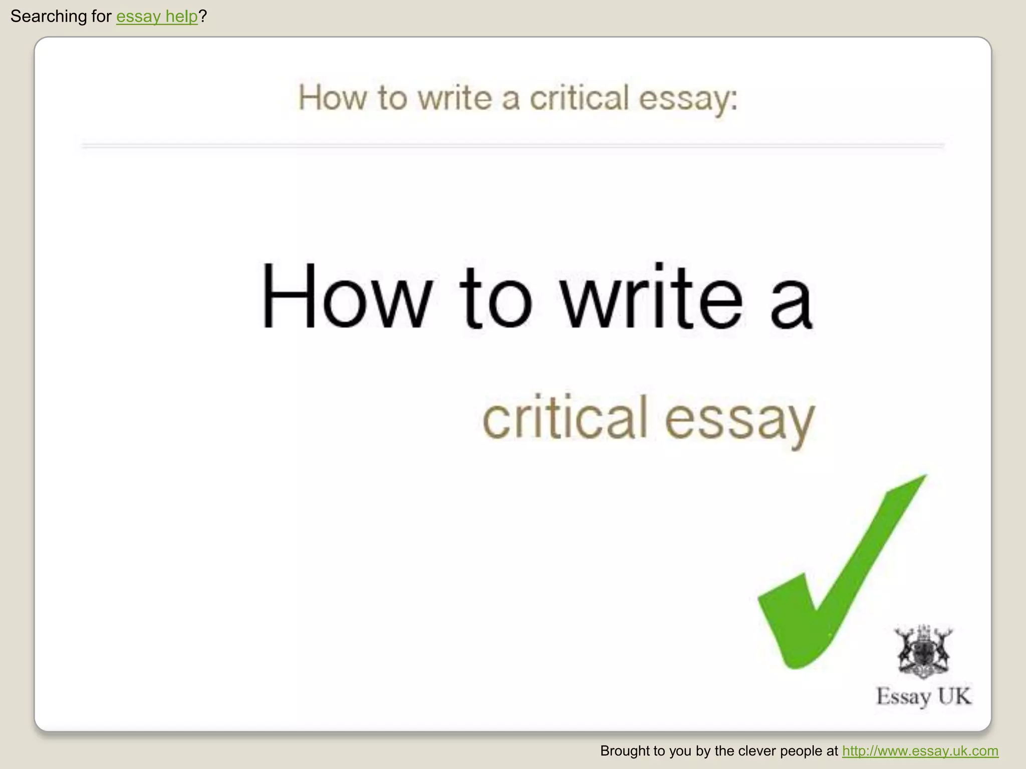 Searching for essay help?
Brought to you by the clever people at http://www.essay.uk.com