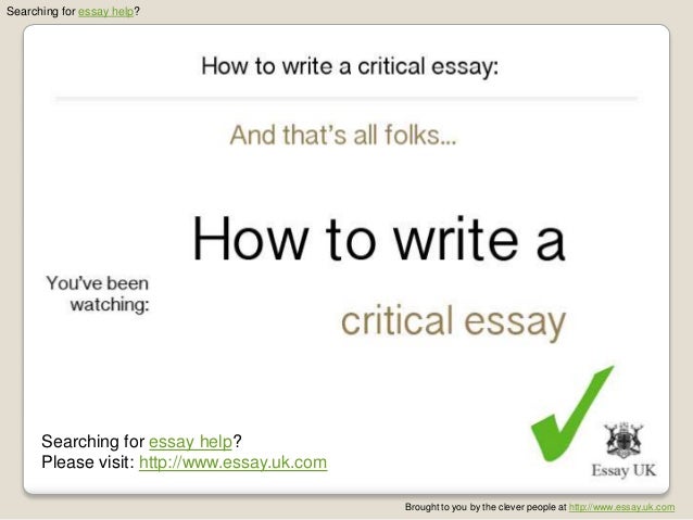 ways to write critical essay