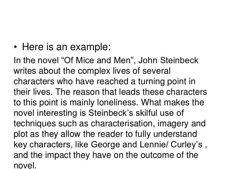 Conclusion essay for of mice and men 