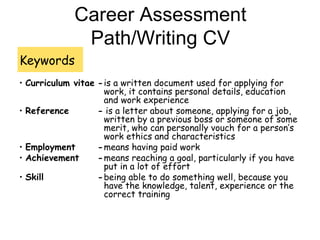 How to write a CV | PPT