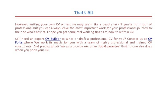 how to write your own resumes